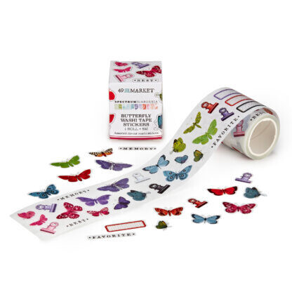 Butterfly Gardenia Washi Sticker Roll - 49 and Market Spectrum Gardenia