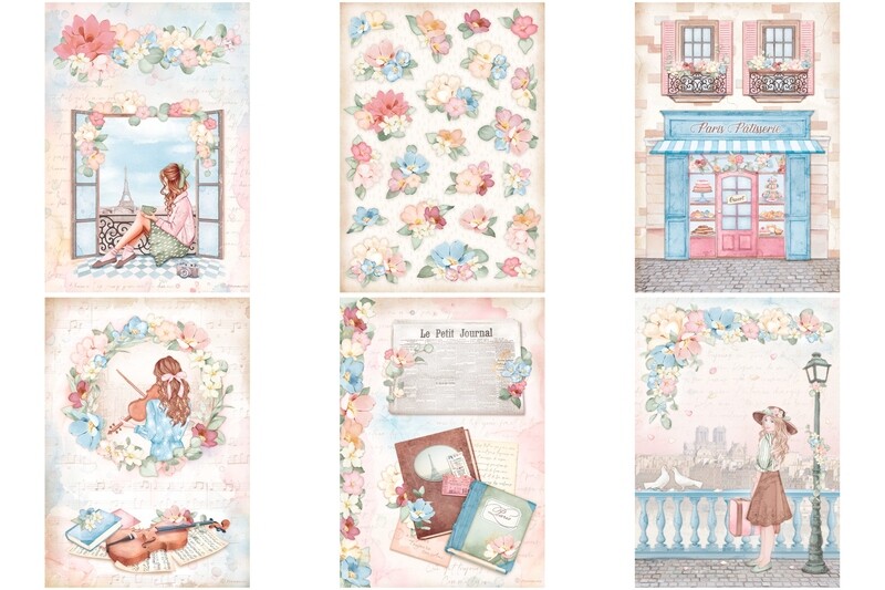 Oh La La A4 - Stamperia Create Happiness Collection Oh La La A4 - Stamperia Create Happiness Collection