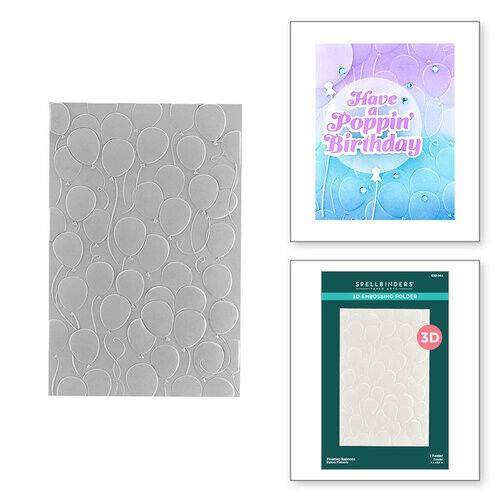 Floating Balloons Embossing Folder - Spellbinders It&#39;s My Party Too Collection