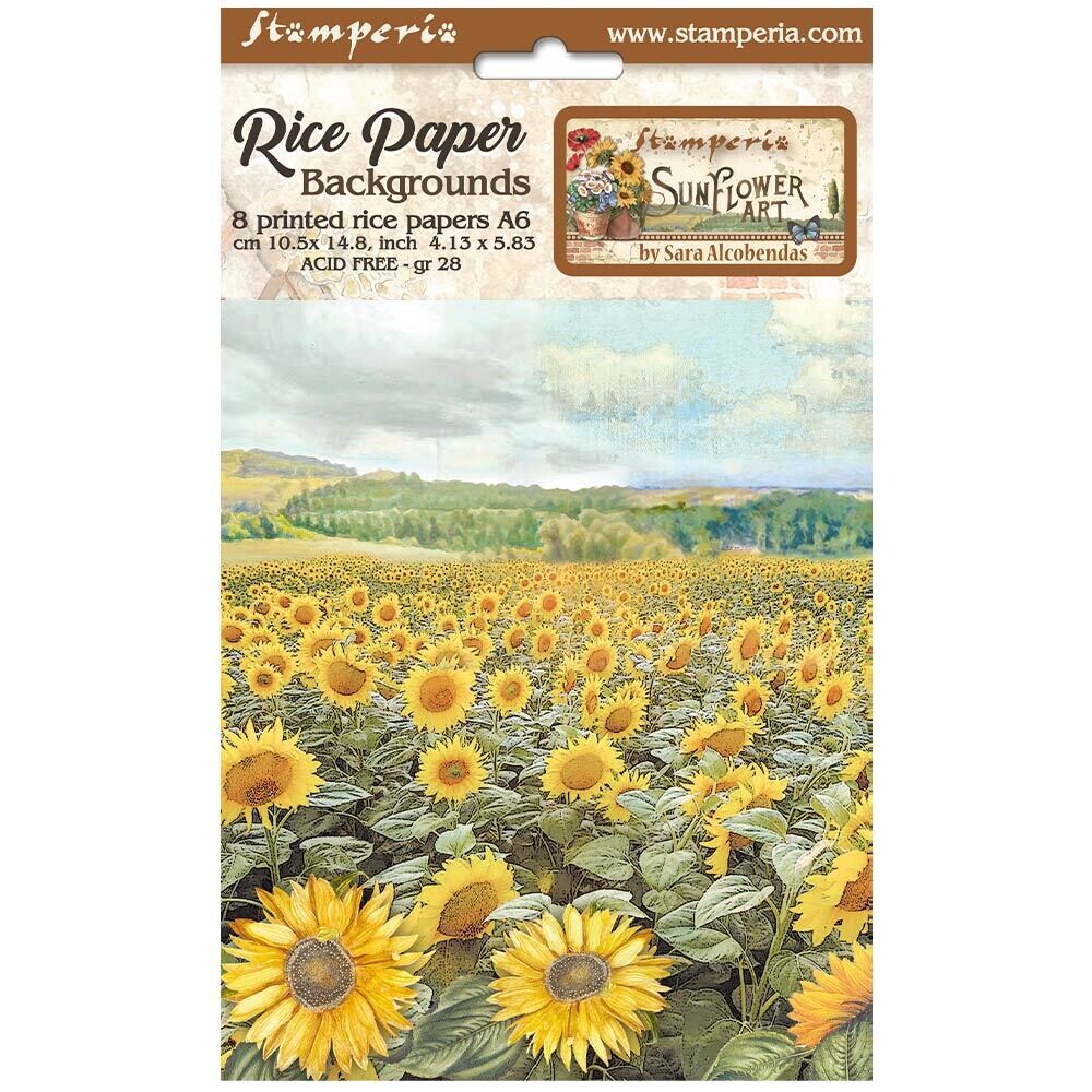 Sunflower Art Selection 8pk A6 - Stamperia