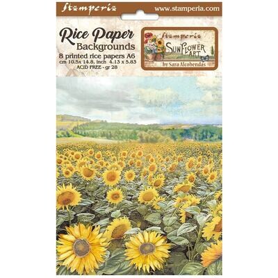 Sunflower Art Selection 8pk A6 - Stamperia