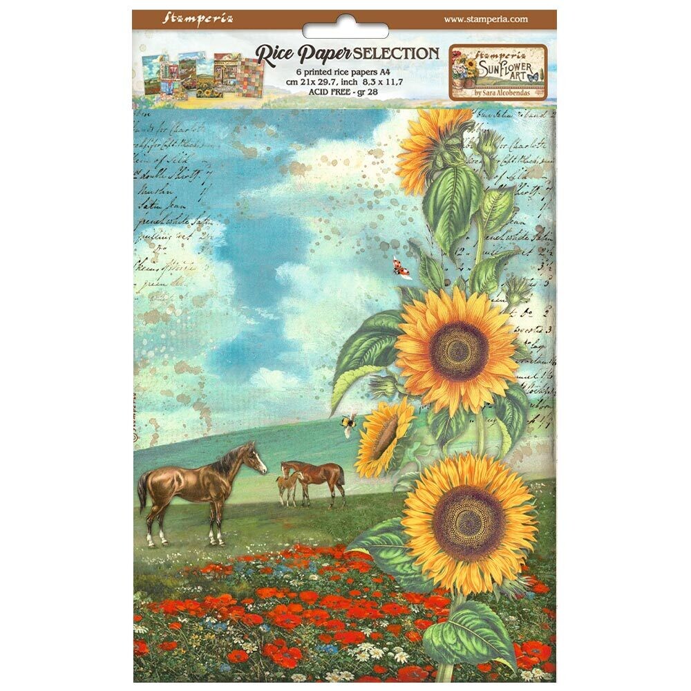Sunflower Art Selection 6pk A4 - Stamperia