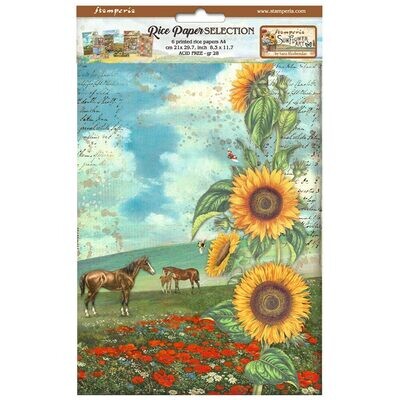 Sunflower Art Selection 6pk A4 - Stamperia