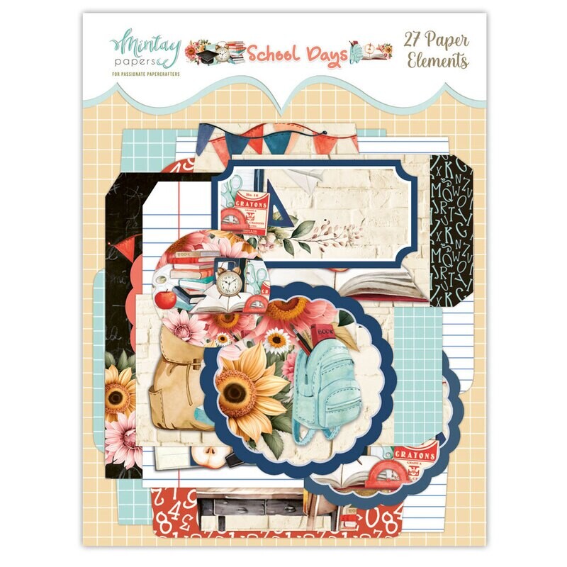 School Days Paper Elements - Mintay Papers