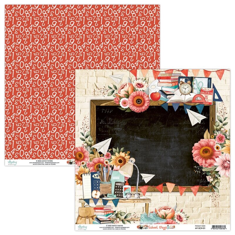 School Days 12x12 - Mintay Papers