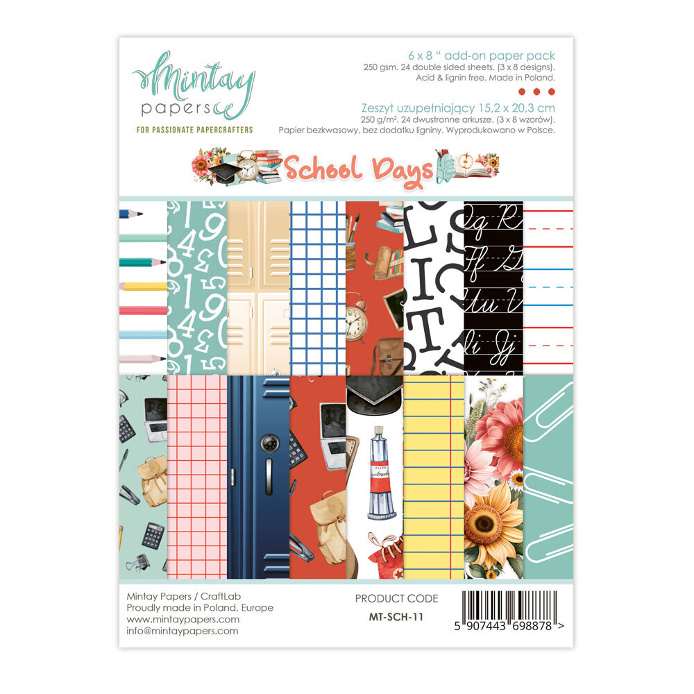 School Days 6x8 - Mintay Papers