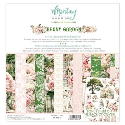 Peony Garden 12x12 - Mintay Papers