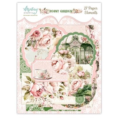 Peony Garden Paper Elements - Mintay Papers