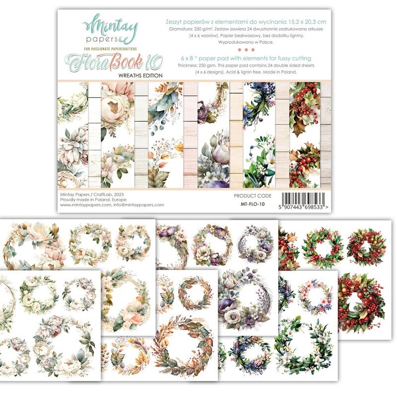 Flora 10 Wreaths Edition 6x8 - Mintay Papers