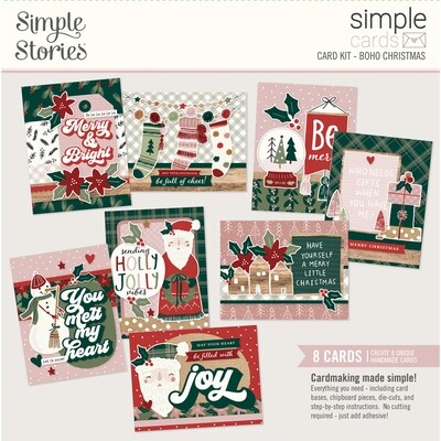 Boho Christmas Simple Cards Card Kit - Simple Stories