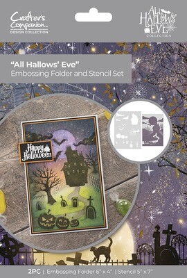 Stencil and Embossing Folder Set - Crafter's Companion All Hallows' Eve Collection