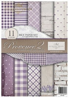 Provence 2 Scented with Lavender A4 Rice Paper Set - ITD Collection