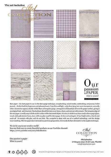 Provence 2 Scented with Lavender A4 Rice Paper Set - ITD Collection