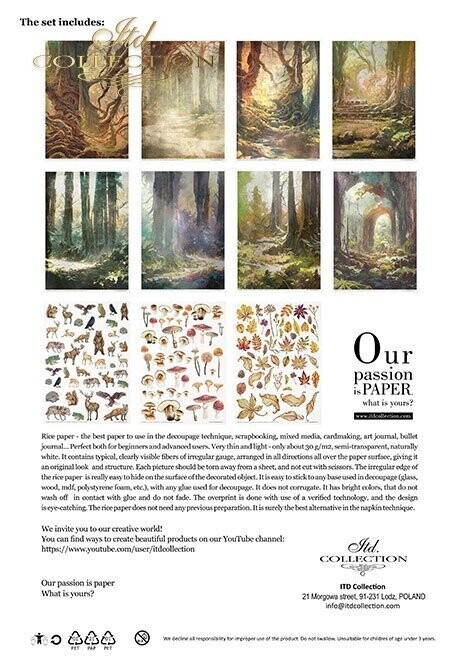 Mysterious Forest A4 Rice Paper Set - ITD Collection