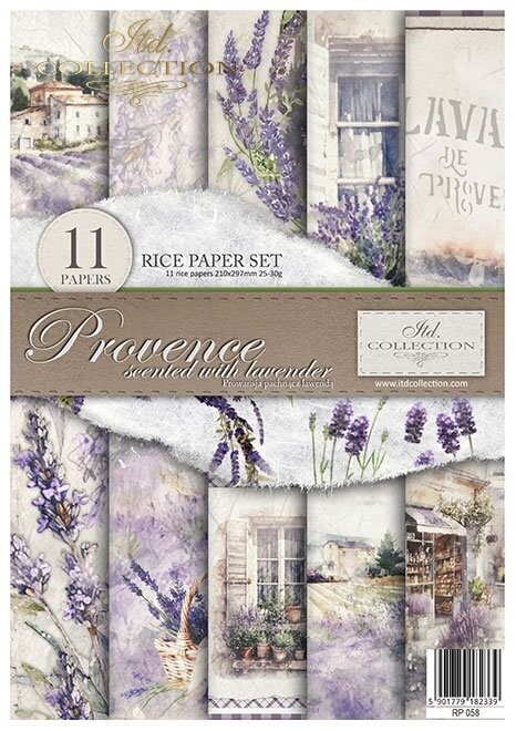 Provence Scented with Lavender A4 Rice Paper Set - ITD Collection