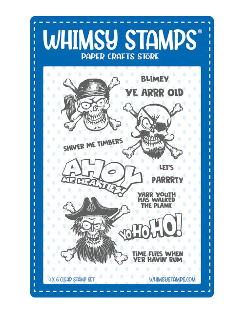 Blimey Pirates Clear Stamp - Whimsy Stamps