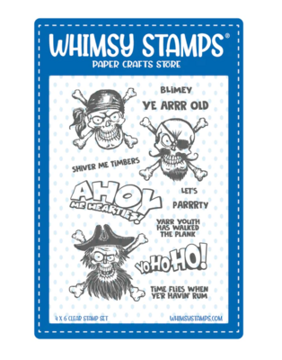 Blimey Pirates Clear Stamp - Whimsy Stamps