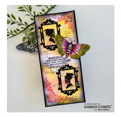 Exquisite Beauty Rubber Stamp - Whimsy Stamps