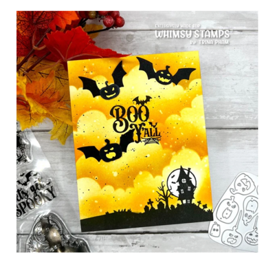 Home Sweet Haunted Home Clear Stamp - Whimsy Stamps