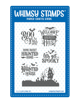 Home Sweet Haunted Home Clear Stamp - Whimsy Stamps