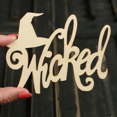 "Wicked" Unfinished Wood Laser Cut Cutout