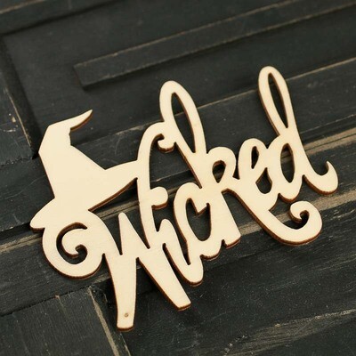 &quot;Wicked&quot; Unfinished Wood Laser Cut Cutout