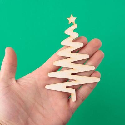 Unfinished Wood Tree Cutout Shape