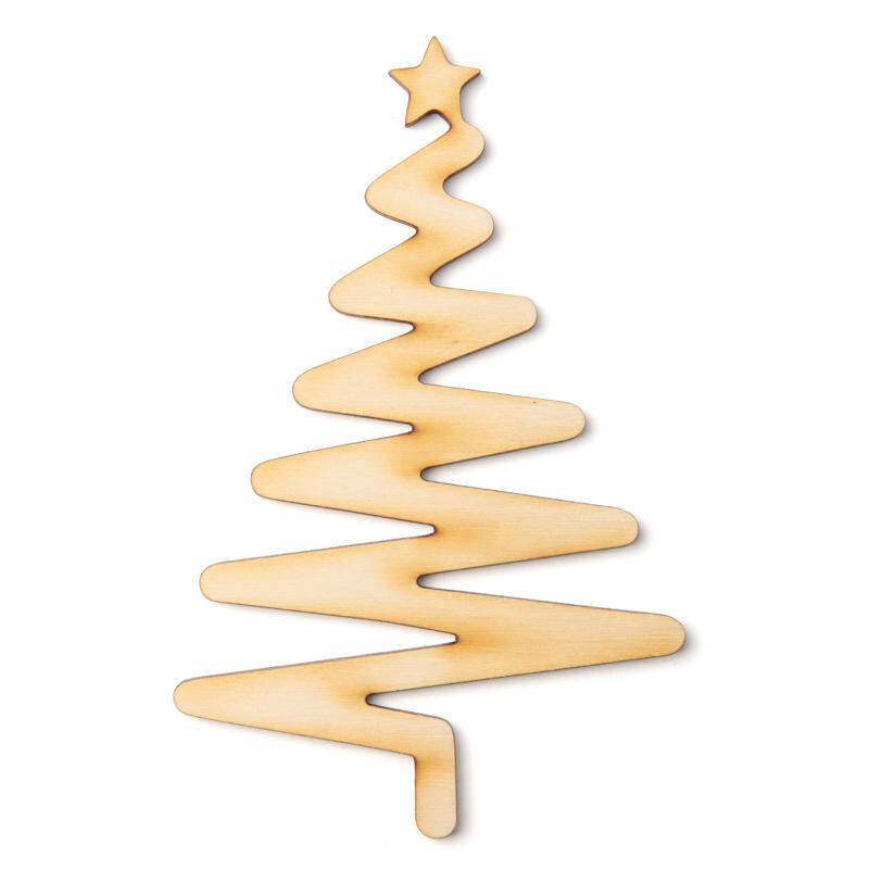 Unfinished Wood Tree Cutout Shape