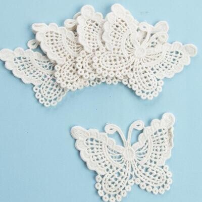 Ivory Butterfly Doily Appliques