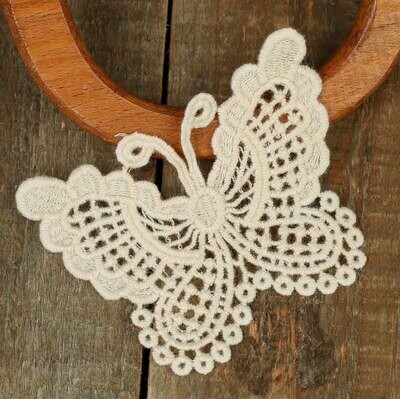 Ivory Butterfly Doily Appliques