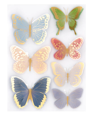 Dimensional Autumn Butterfly Stickers - Spellbinders Serenade of Autumn