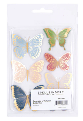 Dimensional Autumn Butterfly Stickers - Spellbinders Serenade of Autumn