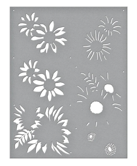 Layered Sunflower Stencil - Spellbinders Serenade of Autumn
