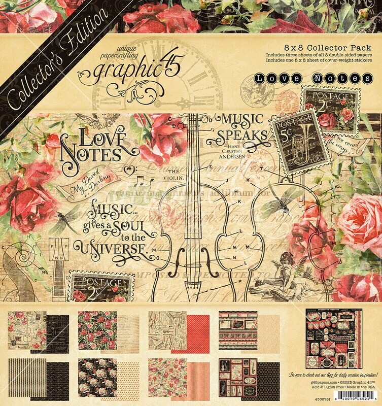 Love Notes 8x8 w/ Stickers - Graphic 45 Collector&#39;s Edition