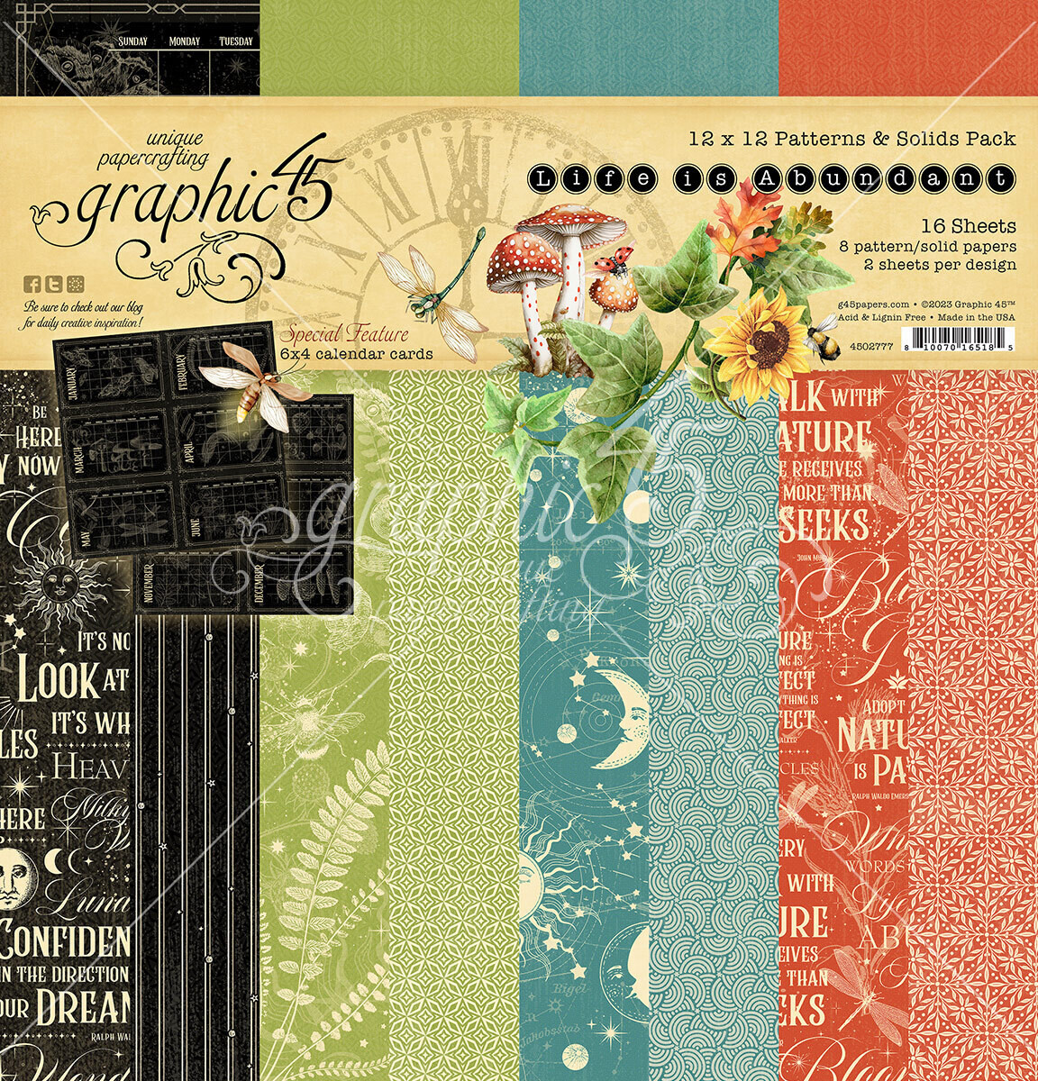 Life is Abundant - Graphic 45 Patterns and Solids