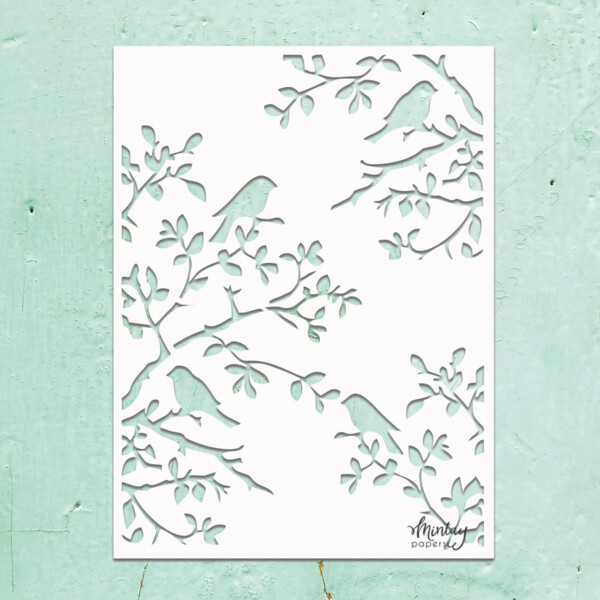 Birds 6x8 - Mintay by Karola Kreativa Stencils