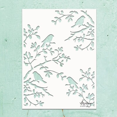 Birds 6x8 - Mintay by Karola Kreativa Stencils