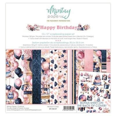 Happy Birthday 12x12 - Mintay Papers