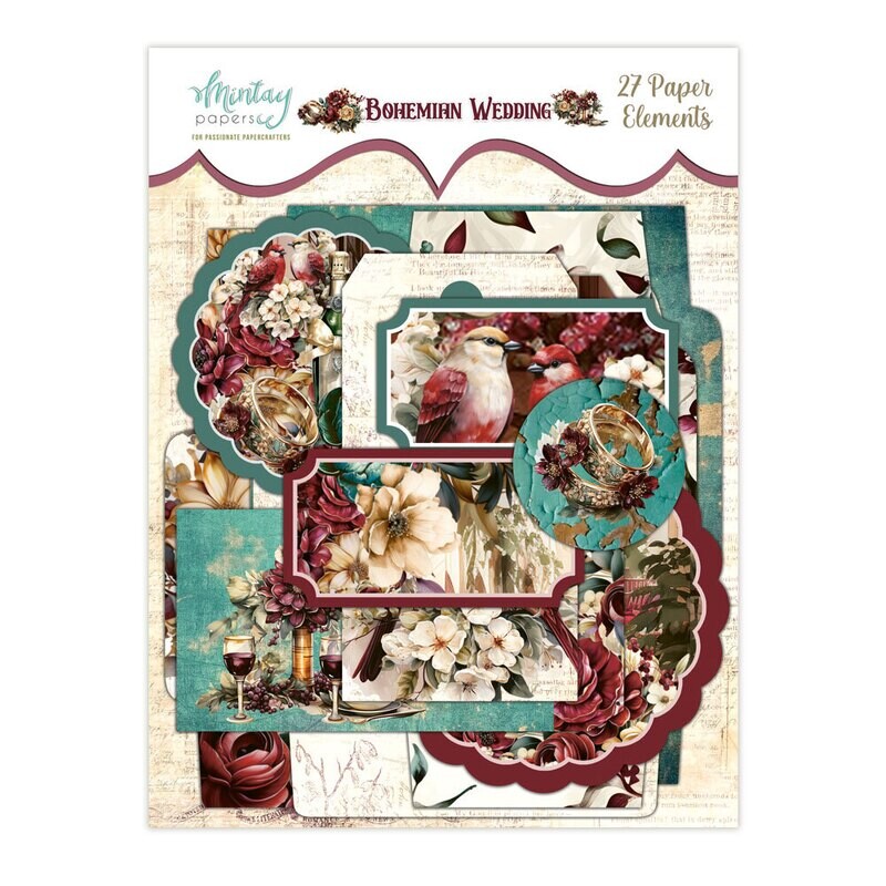Bohemian Wedding Paper Elements - Mintay Papers