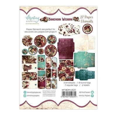 Bohemian Wedding Paper Elements - Mintay Papers