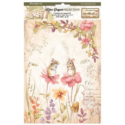 Woodland Selection 6pk A4 - Stamperia Romantic Collection