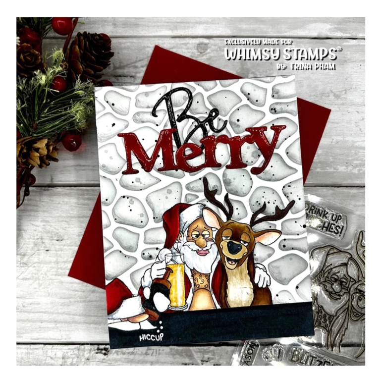 Blitzened NoFuss Mask - Whimsy Stamps