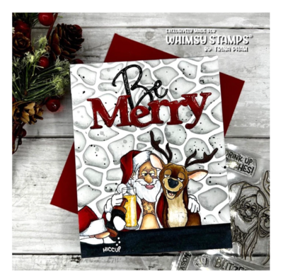 Blitzened NoFuss Mask - Whimsy Stamps