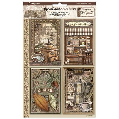 Coffee and Chocolate Selection 6pk A4 - Stamperia