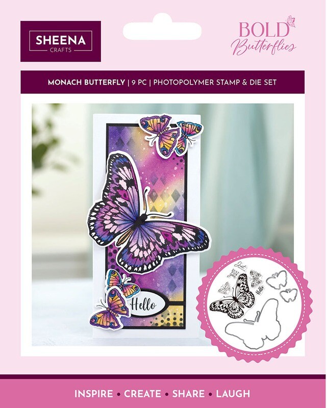 Monarch Butterfly Stamp &amp; Die Set - Crafter&#39;s Companion Bold Butterflies