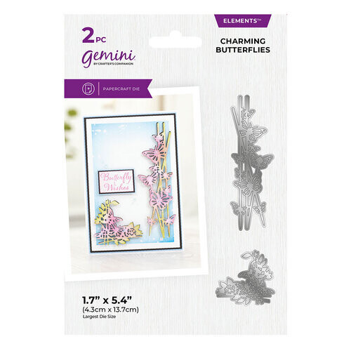 Charming Butterflies Die - Crafter's Companion Gemini Scattered Corners & Borders