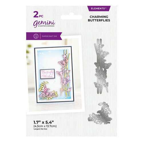 Charming Butterflies Die - Crafter&#39;s Companion Gemini Scattered Corners &amp; Borders