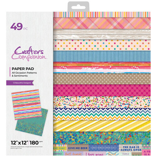 All Occasion Patterns and Sentiments 12x12 - Crafter&#39;s Companion