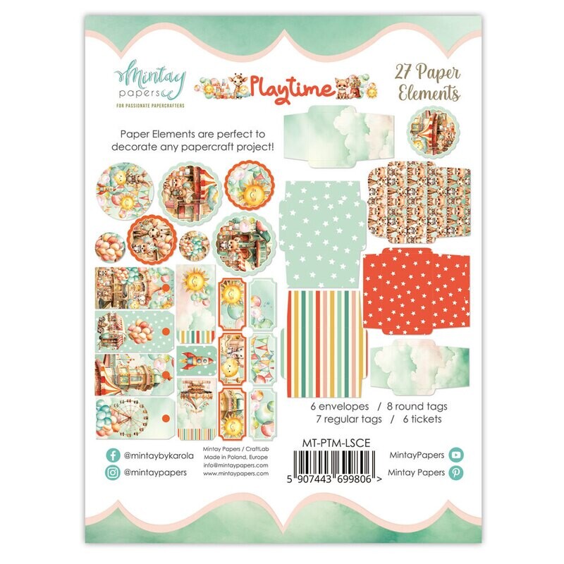 Playtime Paper Elements - Mintay Papers