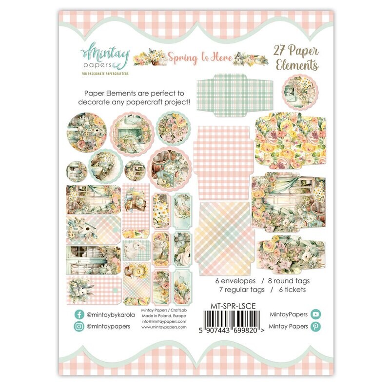 Spring is Here Paper Elements - Mintay Papers